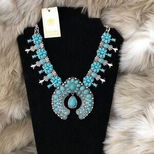 Turquoise statement necklace